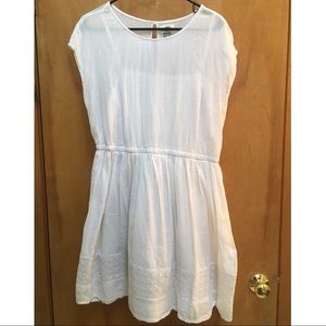 White Floral Detail Dress